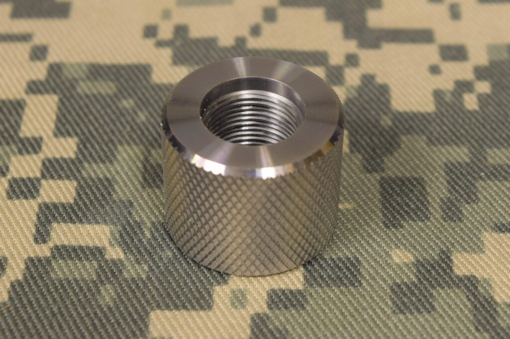 1/2″ x 28 Bull barrel thread protector .75″ long Stainless #3043