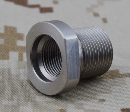 Steel Adapter to Convert 1/2x28 TPI Muzzle Thread to 1/2x36 TPI Muzzle Thread 